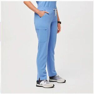 Figs Women's XS Scrub Yola Pants Bottom Ceil Blue Light Blue Medical Healthcare
